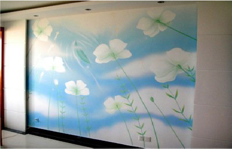 景谷画墙绘怎么画好白云的蓬松感？