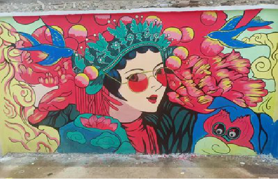 景谷墙体彩绘-网红墙