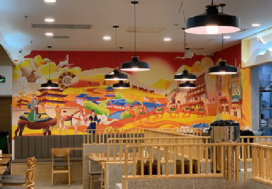 景谷商业空间彩绘介绍。