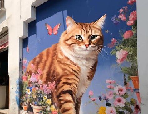 景谷自己绘制有个性的手绘墙