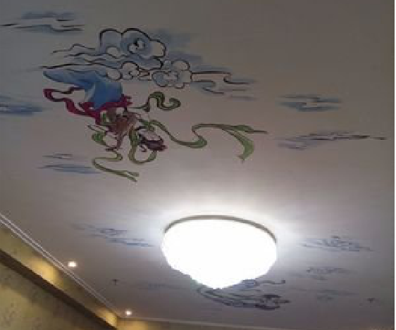 景谷如何快速绘制天花板上的手绘墙?