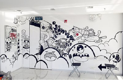 景谷手绘墙并非传统涂鸦。